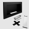 Bio fireplace 650x400 Slim Black with glass
