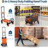 150kg Folding Hand Truck 2-in-1 Convertible Platform Cart Portable Dolly Trolley