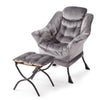 Comfy Lazy Chair with Footstool Relax Lounge Chair Accent Armchair Sofa Chair