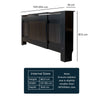 RADIATOR COVER Wall Cabinet MDF Wood Black Horizontal Line Grill Shelf Cabinet