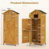 Garden Storage Shed Outdoor Tool Utility Pool Equipment Cabinet Asphalt Roof