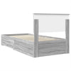 Bed Frame with Drawer Grey Sonoma 90 x 190 cm Engineered Wood