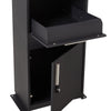 Black Parcel Delivery Box Extra Large Metal Lockable Outdoor Package Drop Box