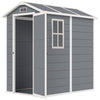 4 x 6ft Plastic Garden Shed with Floor, Window and Lockable Door