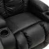 CAESAR DUAL MOTOR RISER RECLINER LEATHER MOBILITY ARMCHAIR MASSAGE HEATED CHAIR