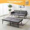 Double Fabric Sofa Single Bed Sleeper Couch Sofabed Settee Recliner Beds Pleqkkn