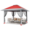 4x4M Pop Up Garden Gazebo Outdoor Party Tent Canopy With Sides Heavy Duty