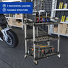 Portable Folding Workshop Garage Trolley 3 Level Shelf Cart Storage 165lb UK