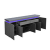 Odessa Grey High Gloss Sideboard With 5 Door 2 Drawer And LED