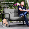 Garden Furniture Set 4 Seater Indoor Outdoor Conservatory Dark Grey