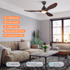 VONLUCE 52" Modern Ceiling Fan w Light & Remote 6 Speeds Reversible Motor 132cm