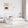 Storage Bed with Headboard White 140 x 200 cm Engineered Wood
