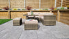 Signature Weave Georgia Brown Outdoor Garden Corner Sofa Table Set RRP £1282