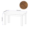 Mondeer Dining Table and Chairs Set 4 for Kitchen Home dining Room 120x80x75cm