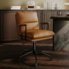 Tan Faux Leather Swivel Office Chair - Otis OTI001