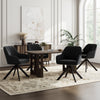 Dining Chairs Set of 2/4/6 Upholstered Swivel Dining Chair Velvet Black