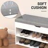 Shoe Bench Shoe Storage Rack Cabinet Organiser with Cushion Padded Seat Gckeysor