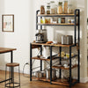 6 Tier Bakers Rack Kitchen Microwave Stand Coffee Bar Station with Power Outlet