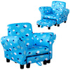 Cute Cloud Star Kids Children Armchair Mini Seat Wood w/ Footrest Padding