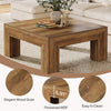 39.4-Inch Square Coffee Table for Living Room, Farmhouse Center Cocktail Table