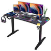 Oversized Large Gaming Desk Metal Frame Computer Table with Cable Tray Hook Hold