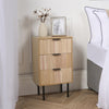 OHS Ribbed Bedside Table Cabinet 3/4/5/6 Draw Nightstand Side Board