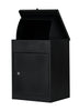 Extra Large Black Outdoor Parcel Secure Box Lock Package Delivery Drop Postbox
