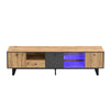 TV Stand 190cm Entertainment Center with 1 Drawer, 3 Compartments, LED Lighting