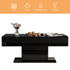 High Gloss Coffee Table with LED Light Living Room Cocktail Sofa Center Table