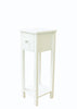 Slim NightStand White Drawer Shelf Cabinet White Furniture Wood Painted Bedside