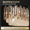 60cm Gold Plated Modern Crystal Chandeliers Lighting Pendant Ceiling Lamp 3Color