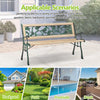 Garden Bench Outdoor Wooden 3 Seater Rose Lattice Cast Iron Legs Patio Park Seat