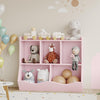 Kids Wooden Toy Storage Cabinet, Multi Shelf Bookshelf Organiser with Cubbies