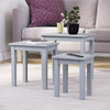 Wooden Nest of Tables 3 Piece Table Set Coffee Side Living Room Furniture