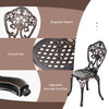 Outdoor Patio Table and Chairs Furniture 3-Piece Patio Bistro Set-Red Copper