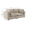 Dusk Boston Sand Velvet 2 Seater Sofa RRP £999
