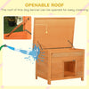 Pawhut 82cm Elevated Dog Kennel Wooden Pet House Outdoor with Open Top