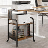 3 Tier Printer Stand,Printer Cart w/Storage Baskets Rolling Printer Table Office