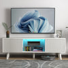 130CM White Modern TV Stand Cabinet Entertainment LED Cupboard Storage Shelf