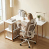 Computer Desk with Storage Shelves Writing Desk 150cm White/Oak