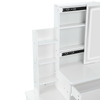 Large Vanity Desk with Mirror and LED Light Makeup Desk with Drawers and Ozjqkti