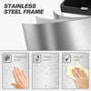 3 Compartment Kitchen Bin, Stainless Steel Pedal Bin for Recycling and Waste