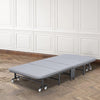 3FT Folding Single Padded Bed Frame Sleep Lounge Sleeper Leisure Guest w/ Wheels