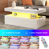 High Gloss LED Coffee Table With Storage 2 Drawers Modern Living Room Furniture