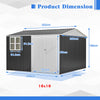 Garden Shed With Window Doors Outdoor Steel Apex Roof Tool Foundation