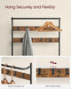 Rustic Coat Rack with Shoe Storage – Hall Tree Coat Stand with Bench & Hooks