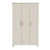 Wooden 3 Door Wardrobe with Hanging Rail Drawers Bedroom Storage Furniture