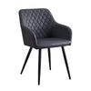 2pcs Dining Chairs Set Faux Leather/Velvet Padded Metal Legs Restaurant Armchair