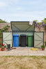 Triple Wheelie Bin Storage Shed Outdoor Rubbish Screen Metal Garden Cabin Shed A