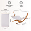 Hammock with Stand, 1 Person Cotton Hammock & Larch Wood Frame,